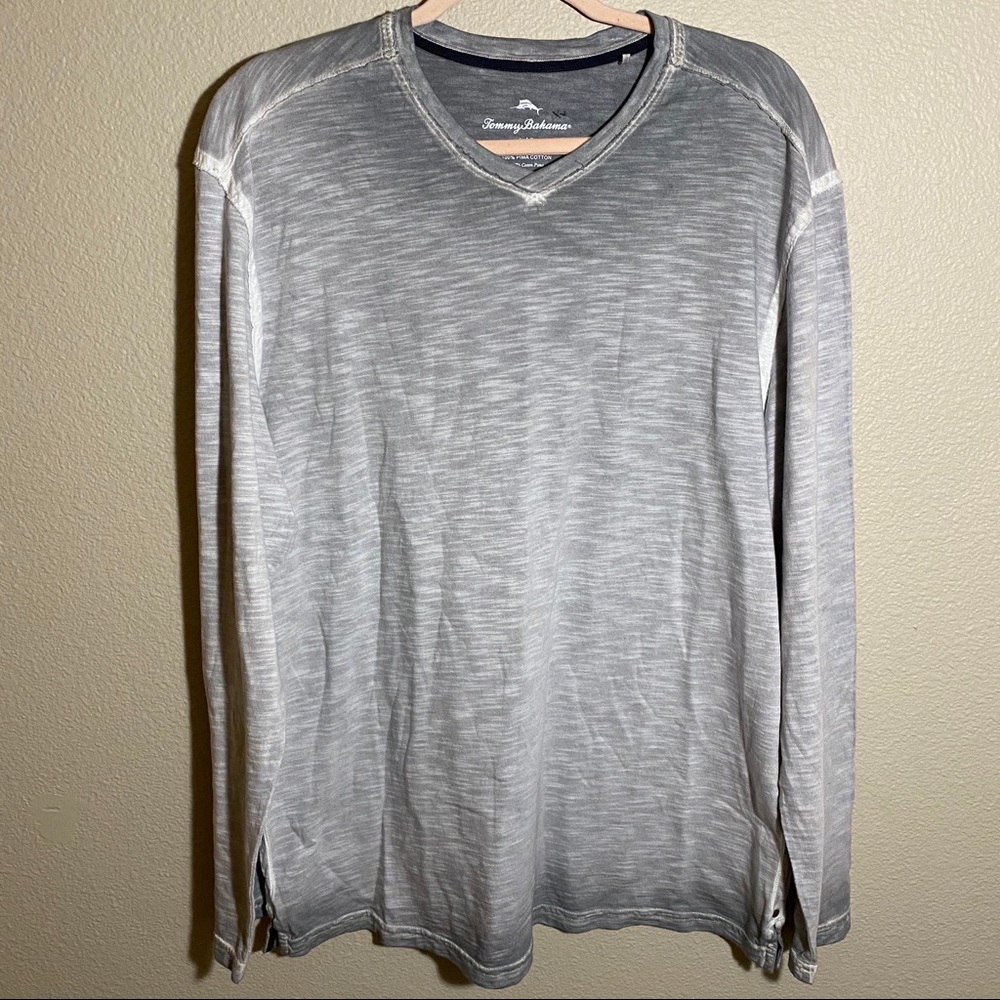 💎Tommy Bahama Long Sleeve Gray Ombré Shirt